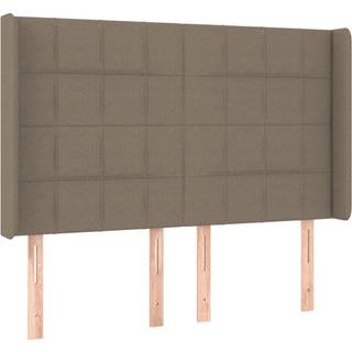 Kontinentalseng Med Led-Lys Stof Gråbrun - Blok med firkanter / 140 x 200 cm