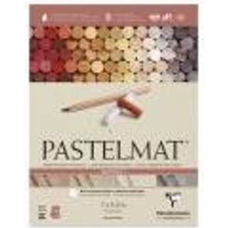 Clairefontaine Pastelmat Limed Pad - Palette nr. 7 - (7 x 9 1/2 inches) 18 x 24 cm - 360g - 12 ark - Sanguine rødt sand Beige mørkegrå