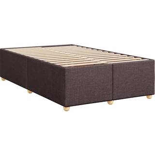 Kontinentalseng Med Madras Stof Mørkebrun - Blok med firkanter / 120 x 200 cm