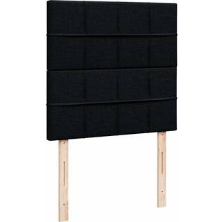 kontinentalseng med madras 90x190 cm stof sort