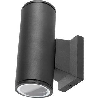 Dobbeltrund Væglampe B-03 - IP65, GU10 (ekskluderet), Sort