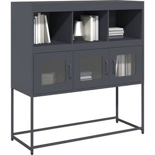 skænk 100,5x39x107 cm koldvalset stål antracitgrå