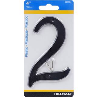 Hillman 839754 Black House Nummer 2 4-tommer neglplast