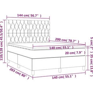 Kontinentalseng Med Madras Fløjl Sort - Med pynteknapper / 140 x 200 cm