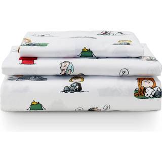 Berkshire t?ppe jordn?dder b?rneark s?t dobbelt st?rrelse - 3 stykker jordn?dder sovende farveskala hvid s?d karakter snoopy trykt bl?de mikrofib