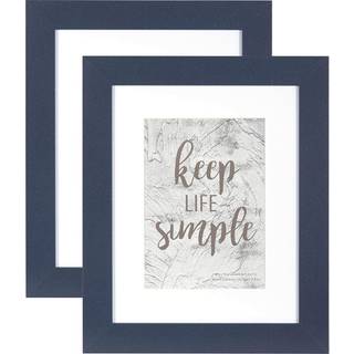 Kennethan 8x10 Picture Frame Navy Blue 2 stk i 1 s?t 8x10 Ramme kan vise 5x7 billede med Mat eller 8x10 uden m?tten p? v?ggen