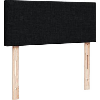 Kontinentalseng Med Madras Stof Sort - Med ensartet mønster / 120 x 190 cm