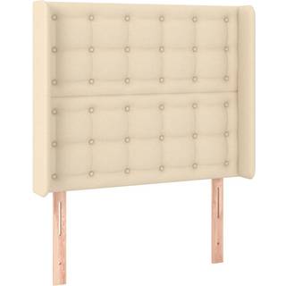 Kontinentalseng Med Led-Lys Stof Farvet Creme - knapper / 90 x 190 cm