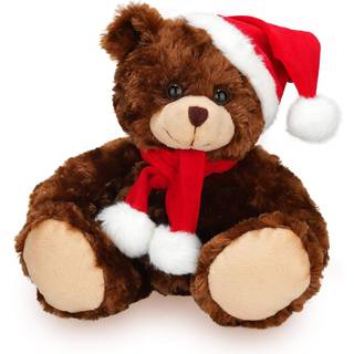 Plushland yndig bl?d og beh?ret julemanden Teddy Bear udstoppet dyreferie Toys Juletilbeh?r - en perfekt leget?jsgave til b?rn (6 tommer Xmas Cho