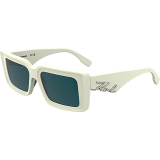 Karl Lagerfeld Kvinde KL6180S 105 Solbriller Acetat Hvid Firkantet Normal