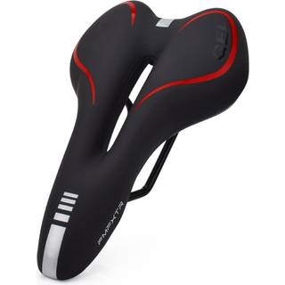 Silikone cykelsadel Sort+rød