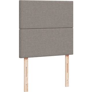 kontinentalseng med madras 90x190 cm stof gråbrun