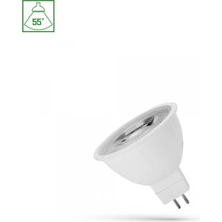 MR16 LED 6W - 12V, 55°, varm hvid, med linse, Spectrum - Dæmpbar : Ikke dæmpbar, Kulør : Varm
