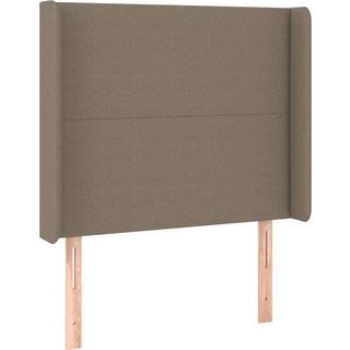 Kontinentalseng Med Led-Lys Stof Gråbrun - Med ensartet mønster / 90 x 190 cm