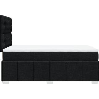 kontinentalseng med madras 120x190 cm stof sort
