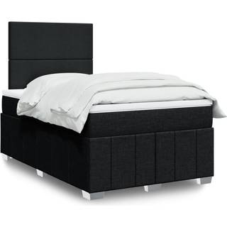 kontinentalseng med madras 120x190 cm stof sort