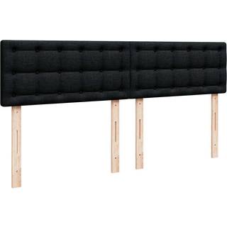 kontinentalseng med madras 200x200 cm stof sort