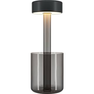 Maytoni genopladelig LED-bordlampe AI Collaboration, glas, grå