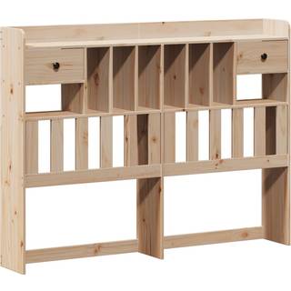 Seng Med Reol Uden Madras Massivt Fyrretræ - Naturfarvet / 140 x 200 cm