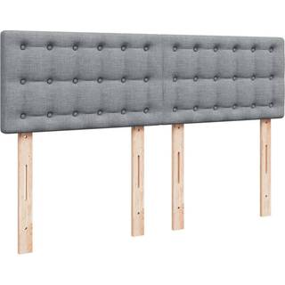 Kontinentalseng Med Madras Stof Lysegrå - knapper / 140 x 190 cm