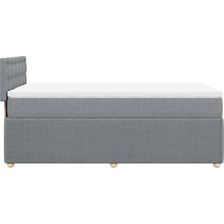 kontinentalseng med madras 100x200 cm stof lysegrå