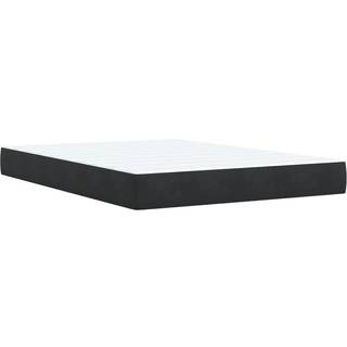 kontinentalseng med madras 140x190 cm fløjl sort