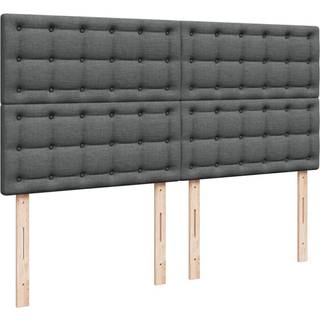 kontinentalseng med madras 180x200 cm stof mørkegrå