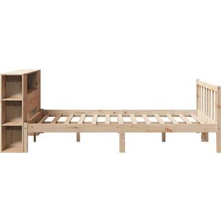 Seng Med Reol Uden Madras Massivt Fyrretræ - Naturfarvet / 150 x 200 cm