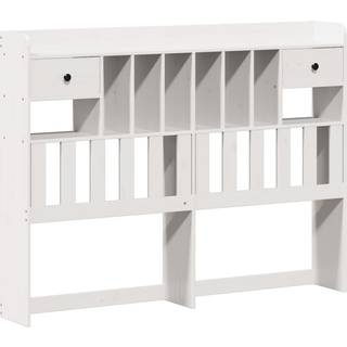 Seng Med Reol Uden Madras Massivt Fyrretræ - Hvid / 160 x 200 cm