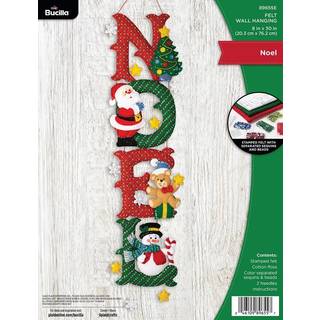 Bucilla Felt Applique Wall Hanging Kit Noel Perfekt til ferie DIY Arts and Crafts 89655E