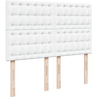 Kontinentalseng Med Madras Kunstlæder - Hvid / 140 x 190 cm