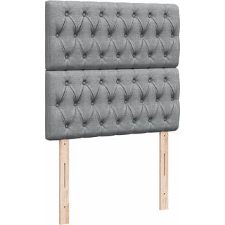 kontinentalseng med madras 90x190 cm stof lysegrå