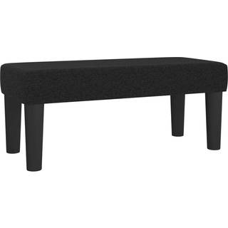 Kontinentalseng Med Madras Stof Sort - knapper / 90 x 200 cm