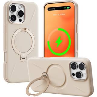 iPhone 16 Pro Torras Ostand Q Pro MagSafe Cover - Ørken guld
