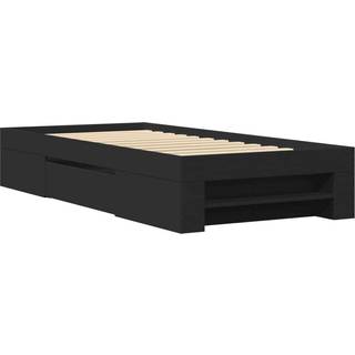 Sengestel Konstrueret Træ - Sort / 100 x 200 cm