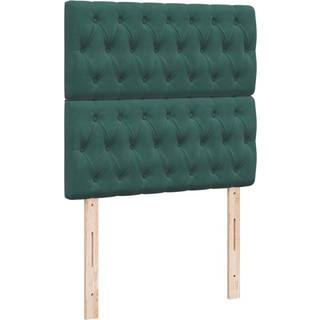 kontinentalseng med madras 90x200 cm fløjl mørkegrøn