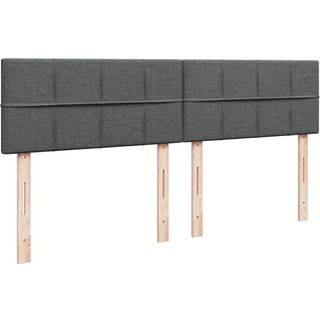 kontinentalseng med madras 200x200 cm stof mørkegrå