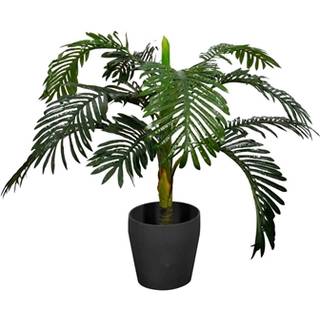 Kunstig Encephalartos Plante - Højde 110 cm - 1 stammet med grønne blade - Kunstig gulvplante