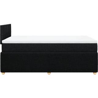 kontinentalseng med madras 120x190 cm stof sort