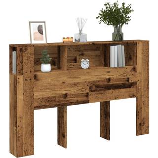 Sengegavl Med Opbevaring 160X18,5X104,5 Cm - Gammelt træ