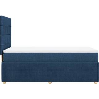kontinentalseng med madras 90x200 cm stof blå