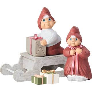 Klarborg Josefine & Oliver med slæde og gaver 13 cm