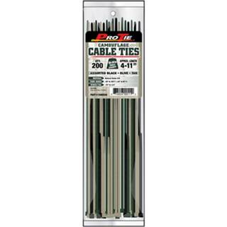 Pro Tie CAM200 Camouflage Sortment Cable Ties Pack på 200