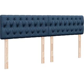 Kontinentalseng Med Madras Stof Blå - Med pynteknapper / 180 x 200 cm