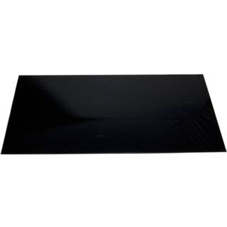 Stænkplade sort glas 80x40 cm.
