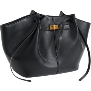 Gina Tricot-Long strap pu bag-håndtasker-Sort-ONESIZE-Dame
