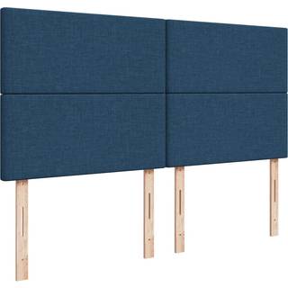 kontinentalseng med madras 180x200 cm stof blå