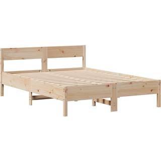 Sengeramme Uden Madras Massivt Fyrretræ - Naturfarvet / 120 x 200 cm