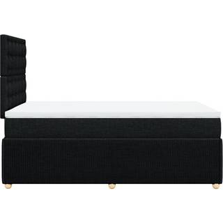 kontinentalseng med madras 120x190 cm stof sort