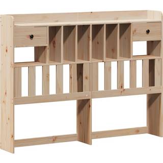 Seng Med Reol Uden Madras Massivt Fyrretræ - Naturfarvet / 160 x 200 cm